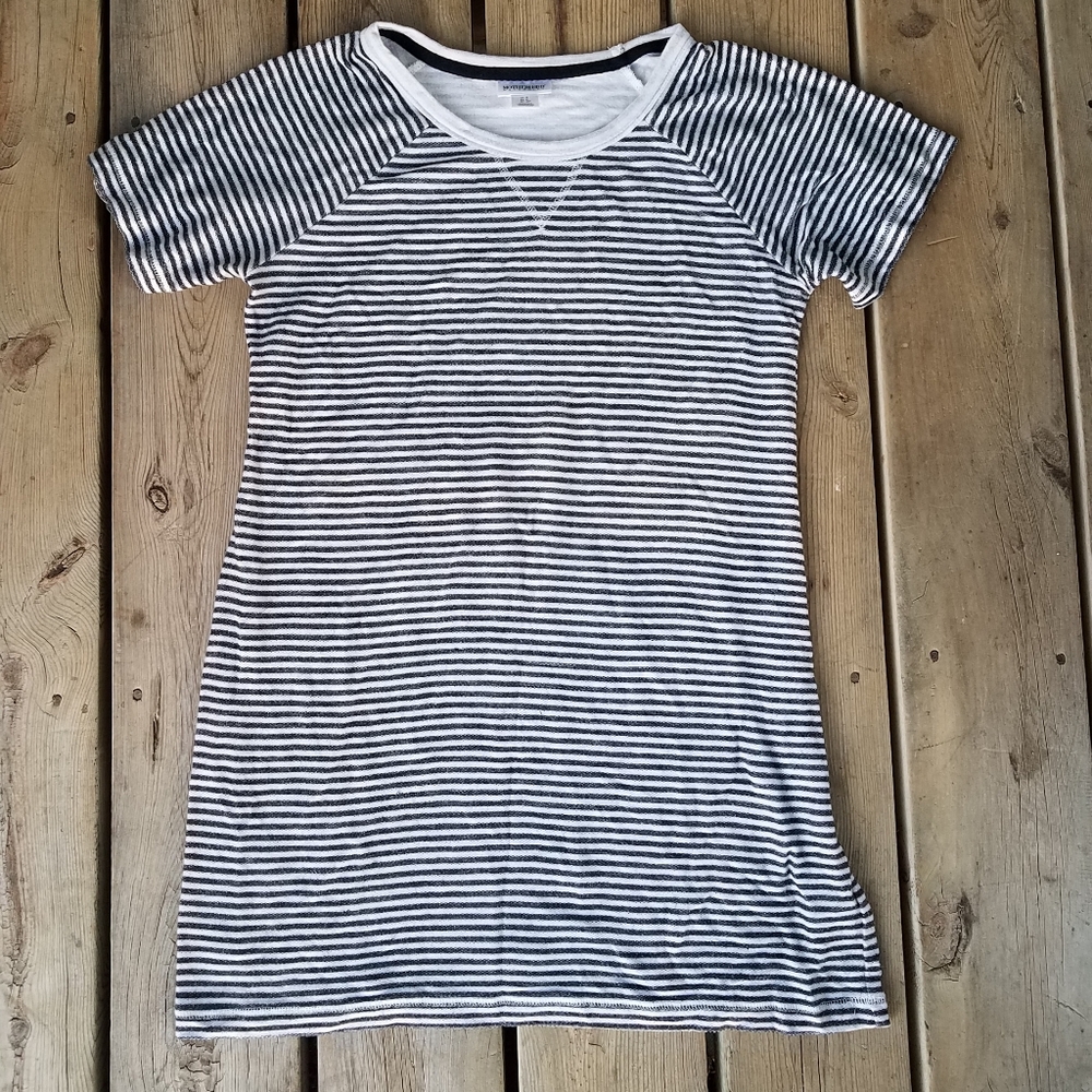 Motherhood Maternity black and white striped dress